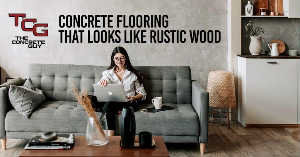 Concrete flooring looks like wood